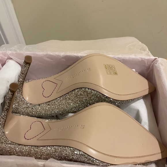 NWT Sophia Webster Champagne Glitter Go to Glam Shoe - Picture 4 of 6